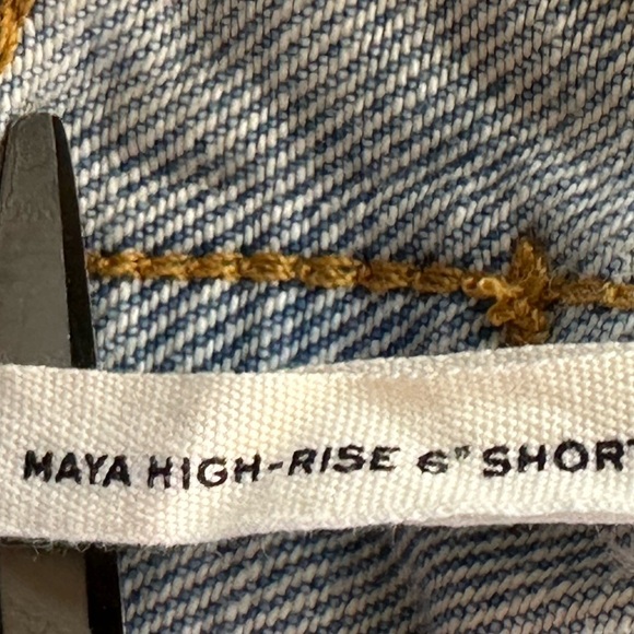 Rag & Bone Maya High Rise Floral Laser Print Raw Hem 6” Jean Short Size 25 EUC! - Picture 14 of 15
